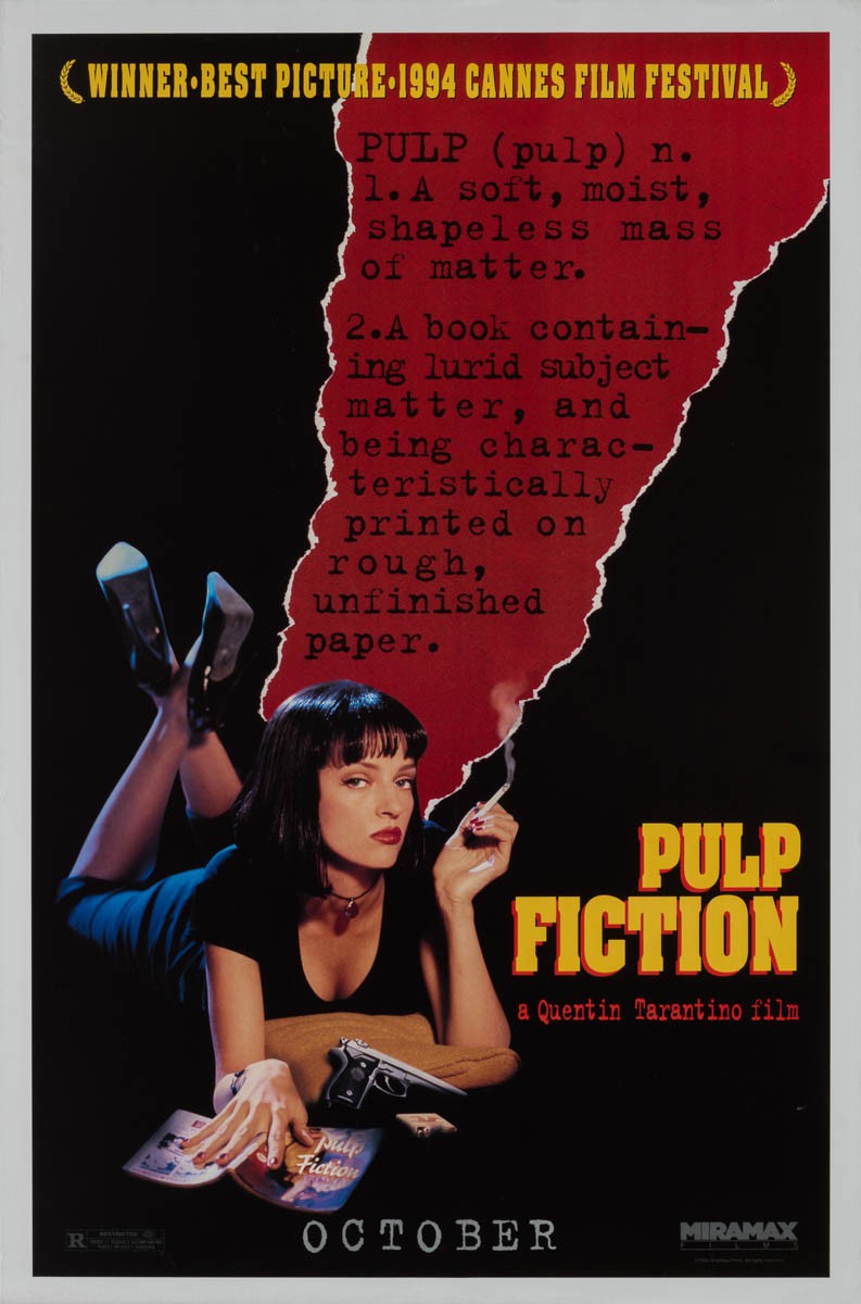 #01 Pulp Fiction Tarantino Movie 40x60 inch More Sizes Large Poster