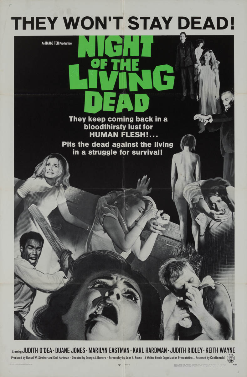Night of the Living Dead 20"x28" 1968 Classic Horror Zombie Movie Silk Poster 